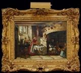 Thomas Faed (1826-1900) U.K. Oil Painting