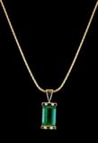 Fine Emerald & Diamond Pendant by Frank Isaac