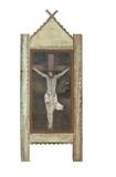 Mexican Retablo Christ on the Cross Oil Painting