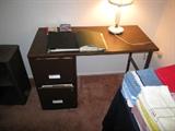 a double file drawer metal desk
