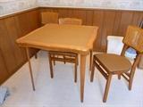 REALLY NICE FOLDING CHAIRS AND CARD TABLE