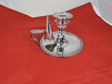 Silverplate candle holder.