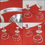 Mid century spiral candlesticks.