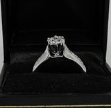 Diamond and white gold ring.