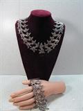 Vintage, Los Castillo, Sterling Sliver Necklace and Bracelet. Circa 1940's
