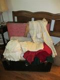 Trunk full of Vintage Linens, and Lingerie
