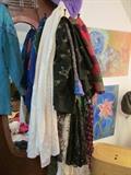 Vintage Coat Rack, filled with scarves