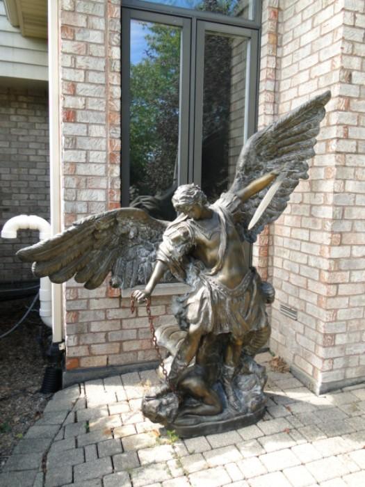Archangel Binds the Devil - 400lb bronze