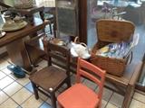 Kids chairs, Longaberger Baskets