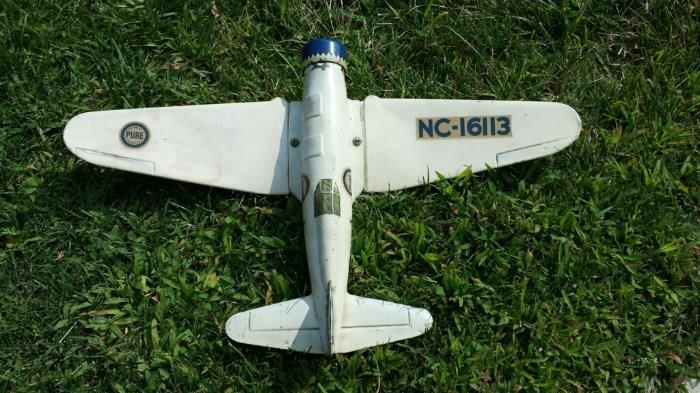 JUST ADDED to SALE 7/28 ! Pure Oil Metal Airplane