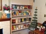 ornament tree and Red Wing pottery