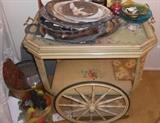 Hand painted Tea Cart