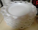 Set of milk glass salad plates - $ 30.00