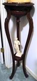 Solid wood vintage plant / statue stand - $ 150.00 - measures 42.5" tall x 10-12" wide.