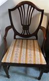 Set of 6 Shield back chairs (includes 2 captain's chairs) - $ 550.00 for the set. SOLD