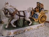 Ceramic vintage horse / carriage - $ 50.00