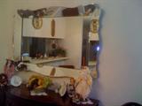 Large dining mirror with mirrored borders - $ 100.00 SOLD