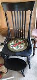 Black vintage rocker / footstool - $ 100.00