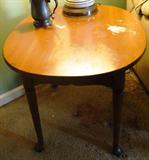 Round end table $ 30.00 (paint stains on surface)