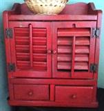 Small red display cabinet $ 30.00