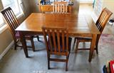 Solid wood table / 4 chairs $ 500.00