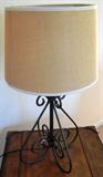 Pair of wrought iron lamps $ 60.00 for both.