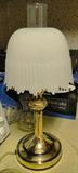 Lamp with glass top and brass base $ 20.00