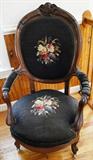 Antique upholstered chair $ 60.00
