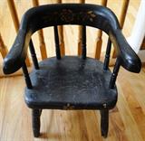 Antique child's wood chair $ 30.00
