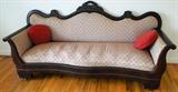 Antique wood trimmed sofa $ 400.00