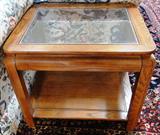 Glass top end table $ 40.00