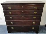 Hepplewhite top opening chest with 2 bottom drawers $ 350.00