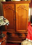 Gorgeous solid wood armoire (part of matching bedroom set) $ 350.00