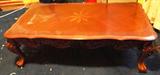 Antique solid wood carved coffee table $ 140.00