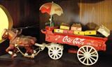 Metal cast vintage coca cola horse / wagon $ 60.00