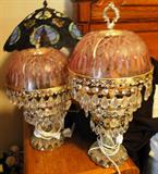 Vintage glass lamps $ 50.00 each.