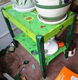 Green painted accent table $ 20.00