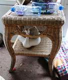 Wicker End Table $ 20.00