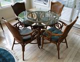 Glass top tabl / 4 chairs $ 300.00