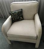 White upholstered chair $ 80.00 (2 available)