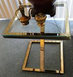 Glass top end table $ 40.00