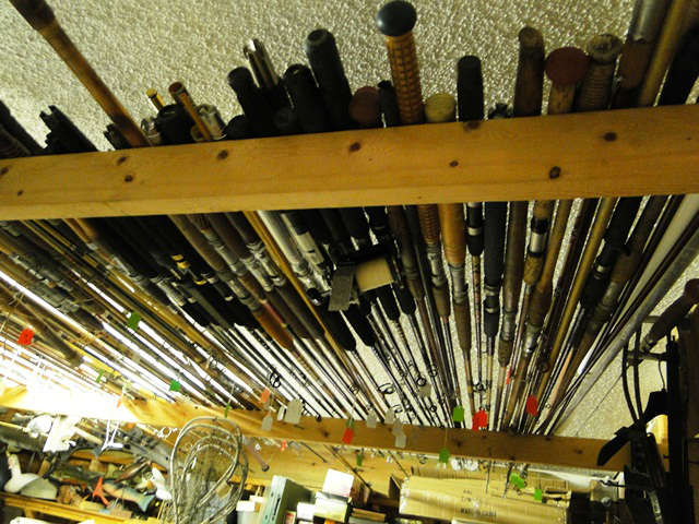 Hundreds of fishing poles - all types and brands.