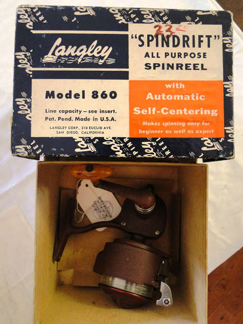 Langley Spindrift 860 vintage reel with box $ 40.00