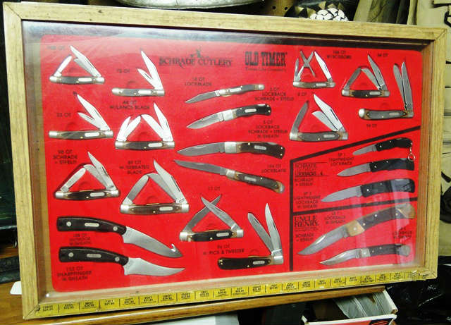 Schrade Cutlery Old Timer 23 piece diplay set including case $ 500.00