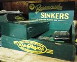 Fishing sinkers and weights along with other fishing supplies.