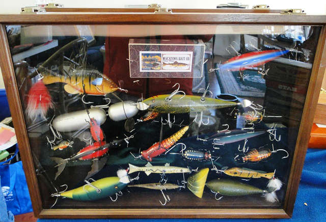 Picture 3 of 3 - Hand made Macatawa wood lures by Tony Smith - all 3 pictures close to 100 pieces with display cases $ 10,000.