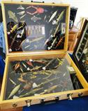 Picture 1 of 3 - Hand made Macatawa wood lures by Tony Smith - all 3 pictures close to 100 pieces with display cases $ 10,000.a