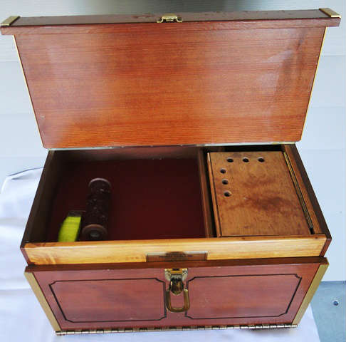 Vintage wood tackle box $ 60.00