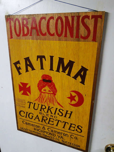 Vintate tobacconist Fatima wood sign $ 40.00