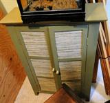 Louvered door cabinet $ 60.00